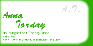 anna torday business card